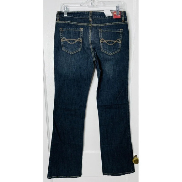 Mossimo Jeans Boot Cut sz 9 Lowest Rise Dark Wash Womens - Picture 4 of 14